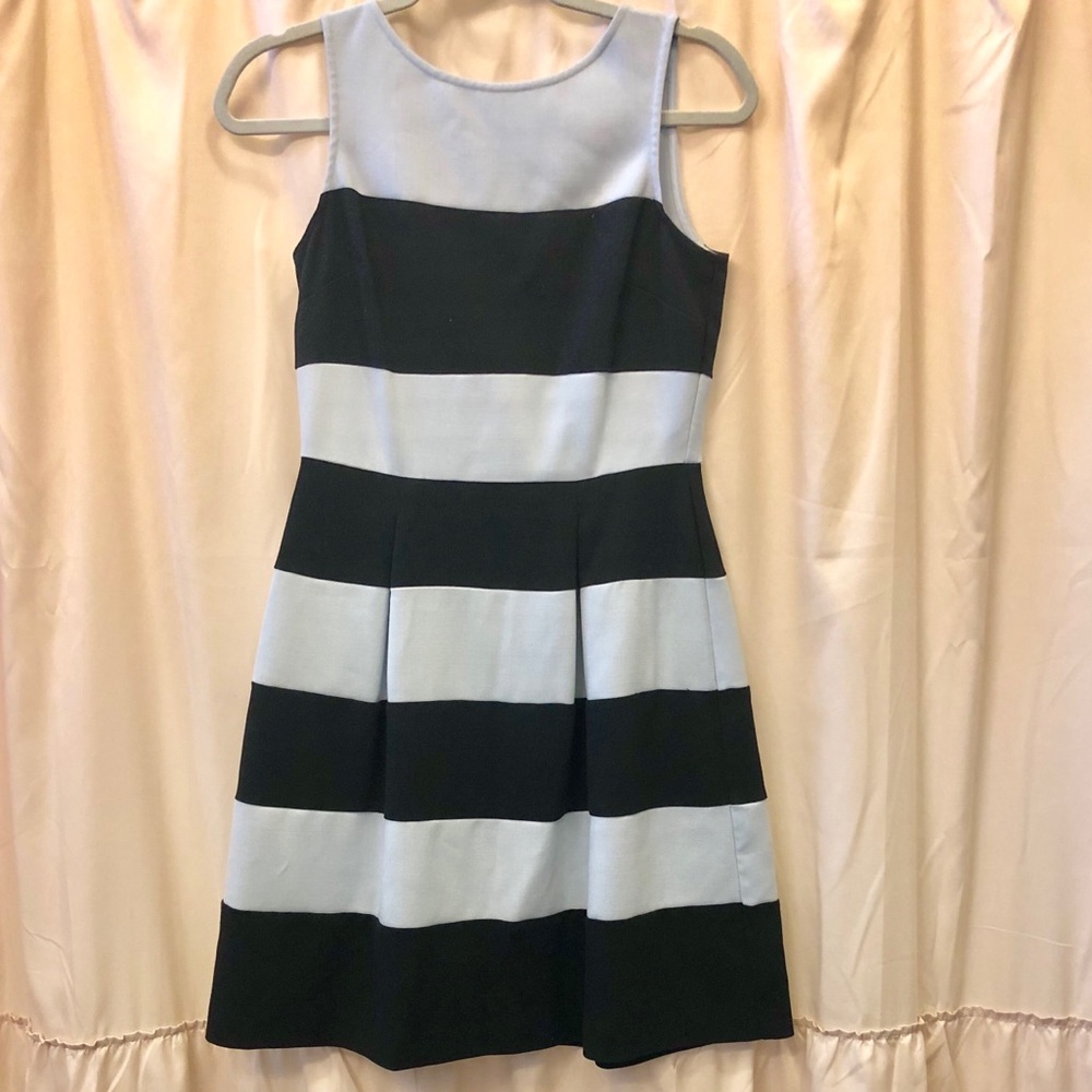 Navy and blue stripe dress